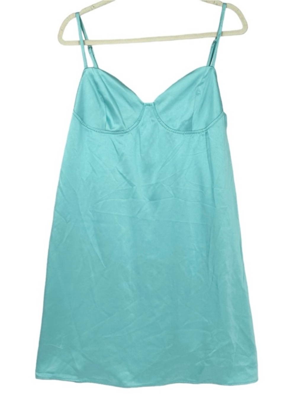 Wild Fable Women’s Sleeveless Satin Slip Dress Aqua Size XXL